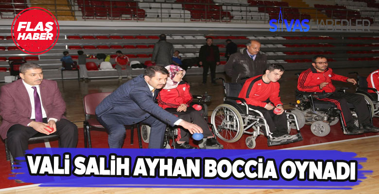 Vali Ayhan boccia oyunu oynad